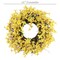 6" Sunny Yellow Forsythia Wreath - Realistic Silk Flowers & Grapevine Ring for Home & Event Decor by Floral Home®